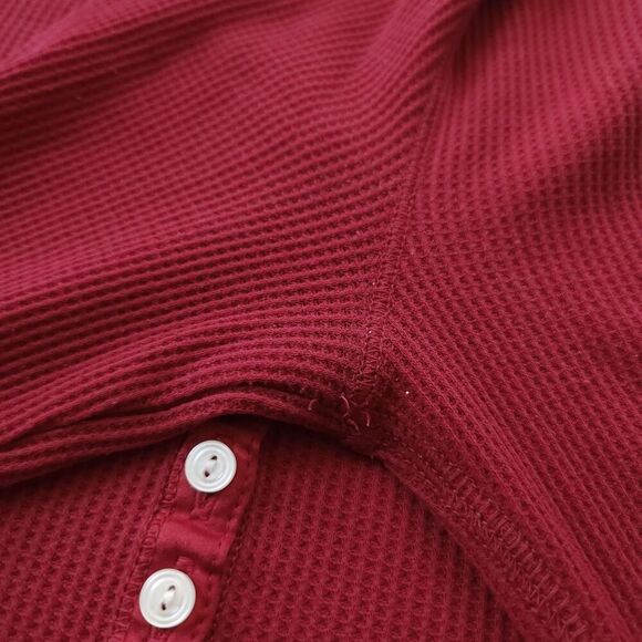 y2K 2010s Aeropostale Long Henley Thermal Elena Gilbert Bella Swan Top sz M - Picture 5 of 8